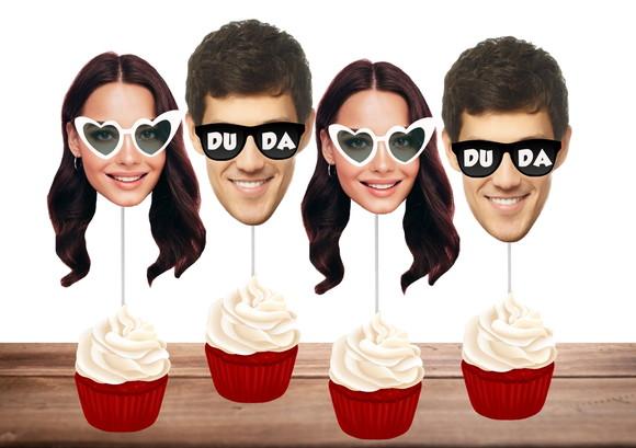 Tag Casal Noivos. Toppers Despedida de Solteira com Sua Foto