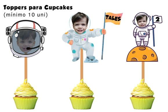 Topo de Bolo + 40 Toopers para Doces+10 Toppers para Cupcake