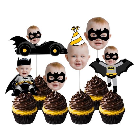 Topo de Bolo Batman com Foto + 10 Toppers.