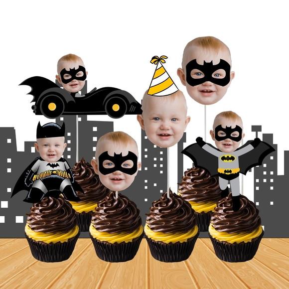 Topo de Bolo Batman com Foto + 20 Toppers.