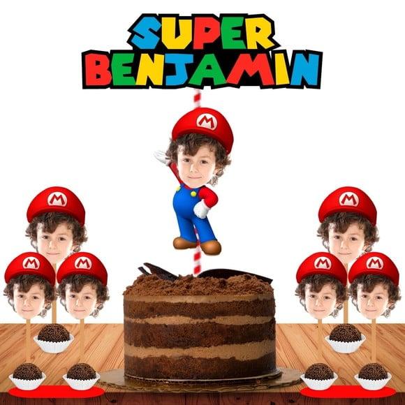 Topo de Bolo com Sua Foto + 10 Toppers com Rostinho.