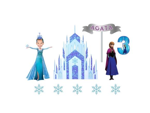 Topo de Bolo Frozen com Fotos + 20 Toppers para Docinhos