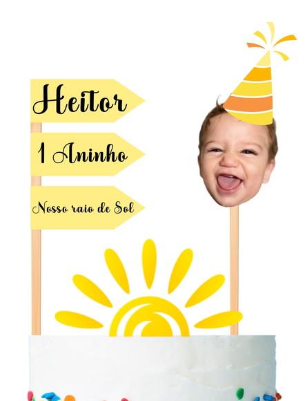 Topo de Bolo Primeira Volta ao Sol