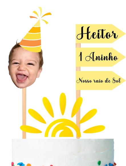 Topo de Bolo Primeira Volta ao Sol