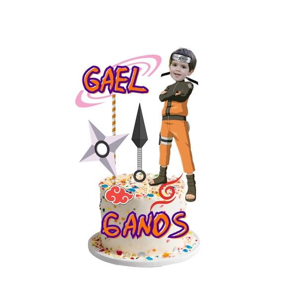 Topo para Bolo Naruto com Foto do Aniversariante