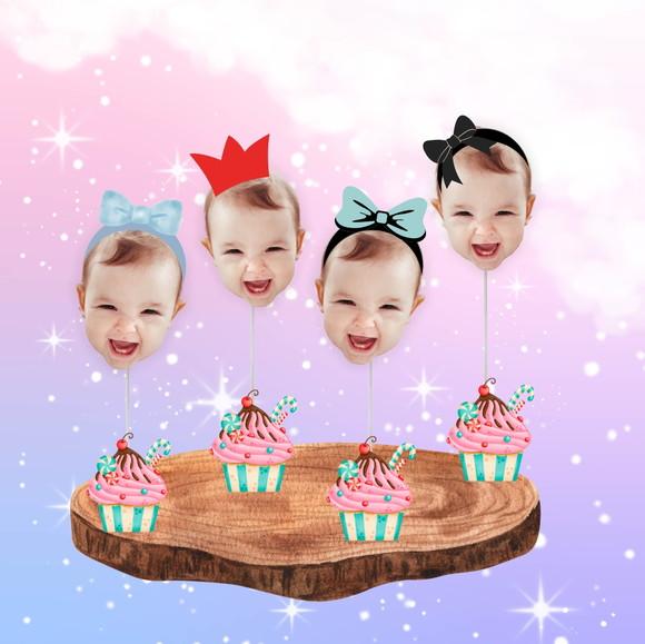Toppers Alice no País das Maravilhas com Sua Foto!