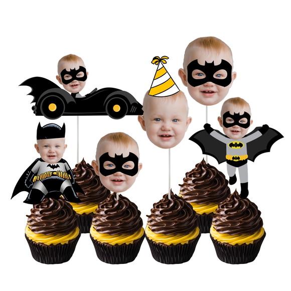 Toppers Batman com Sua Foto para Docinhos com Rostinho