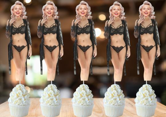 Toppers com Foto da Noiva para Despedida de Solteira ou Ling