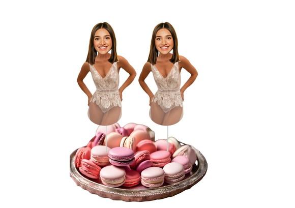 Toppers com Foto da Noiva para Decoração Despedida de Soltei