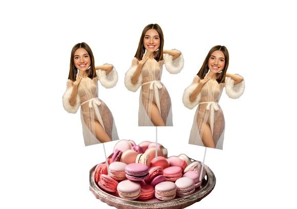 Toppers com Foto da Noiva para Despedida de Solteira.