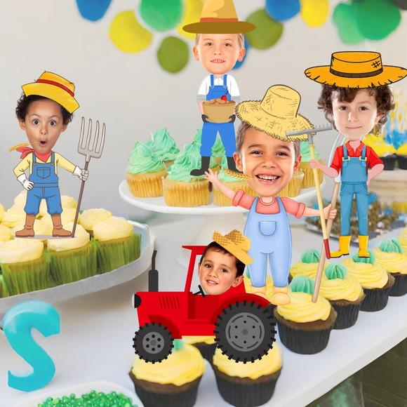 Toppers Fazendinha com Sua Foto - 10 Modelos Diferentes