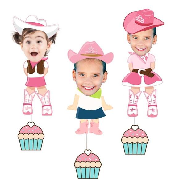 Toppers Fazendinha Menina com Foto - 10 Modelos Diferentes