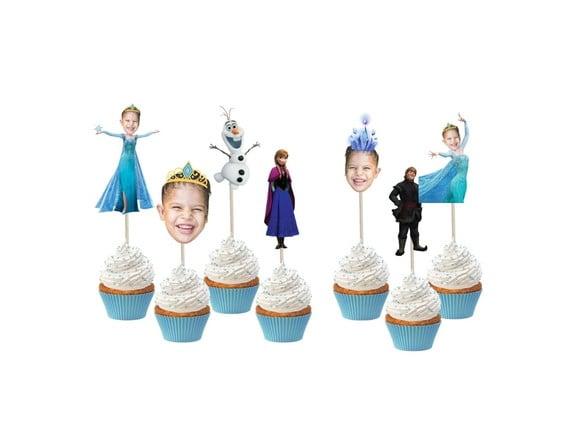 Toppers Frozen com Sua Foto para Docinhos
