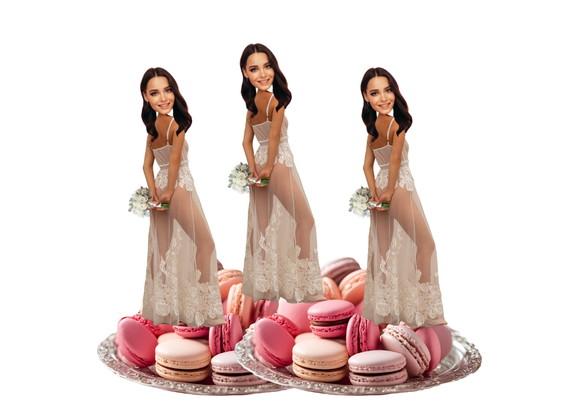 Toppers Noiva com Sua Foto para Despedida de Solteira