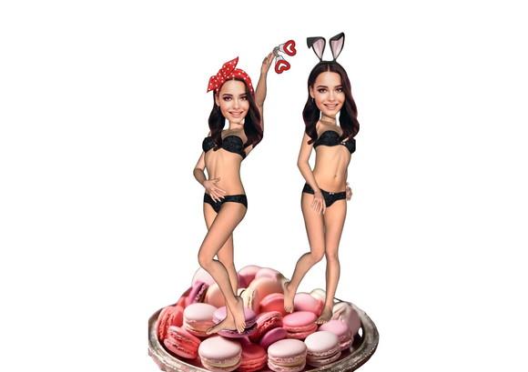 Toppers Noiva para com Foto para Decoração Mesa Despedida.