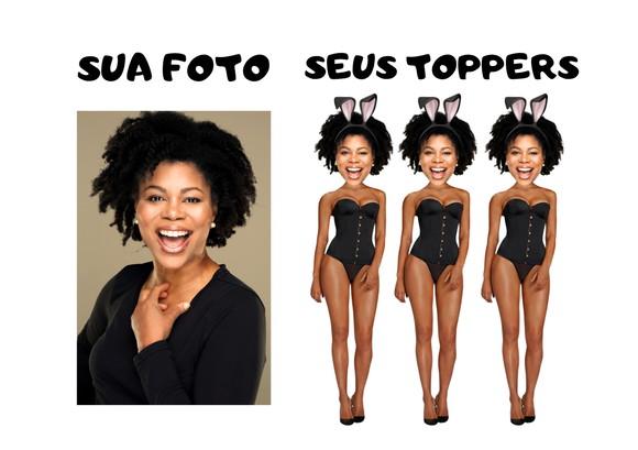 Toppers Noiva para Despedida de Solteira com Foto para Doces