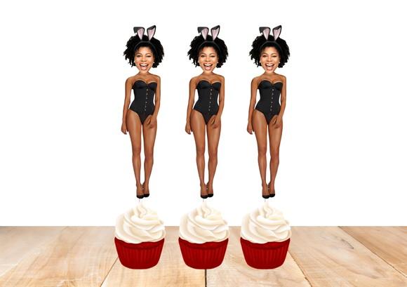 Toppers Noiva para Despedida de Solteira com Foto para Doces