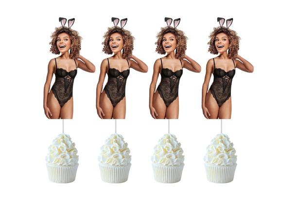 Toppers Noiva para Despedida de Solteira com Foto para Doces