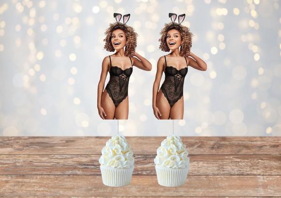 Toppers Noiva para Despedida de Solteira com Foto para Doces