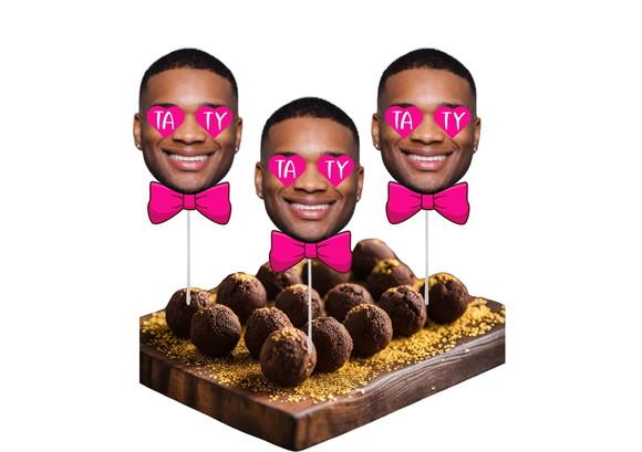 Toppers Noivo com Foto e Nome da Noiva para Despedida