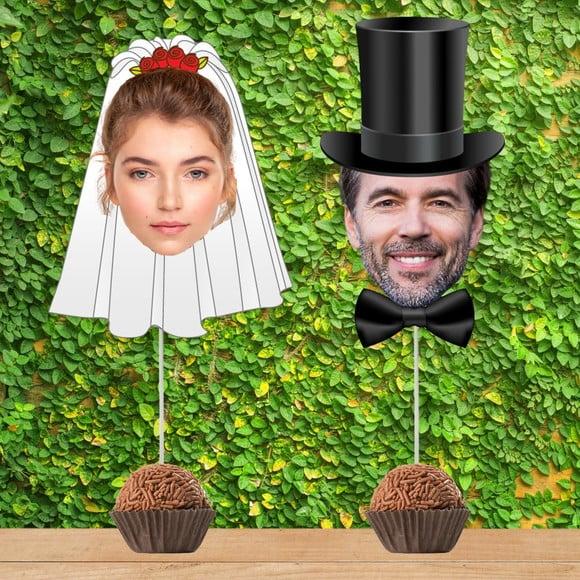 Toppers Noivos para Despedida de Solteira com Fotos.
