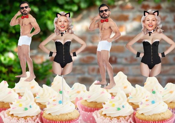 Toppers Noivos para Despedida de Solteira Chá Bar com Foto