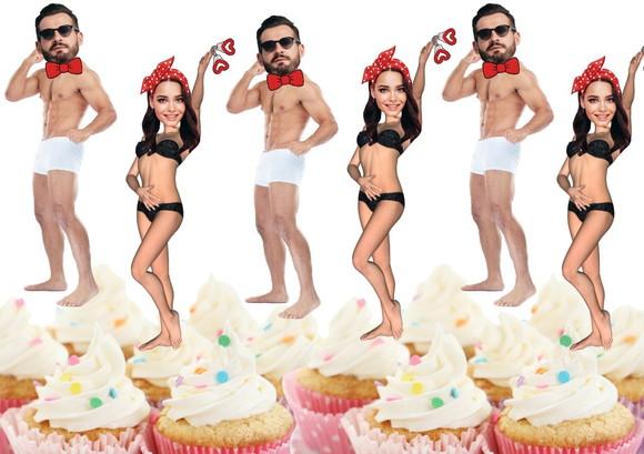 Toppers Noivos para Despedida de Solteira Chá Bar com Fotos