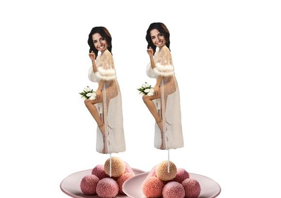 Toppers para Despedida de Solteira com Foto da Noiva