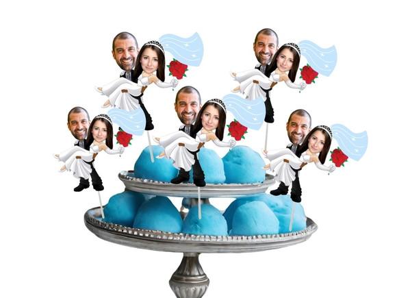 Toppers para Despedida de Solteira com Foto dos Noivos