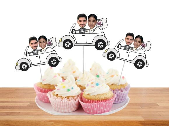 Toppers para Despedida de Solteira com Foto dos Noivos