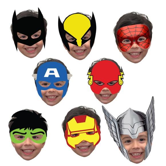 Toppers Super-heróis com Foto de Rostinhos.