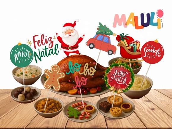 Toppers Tags Natal para Ceia de Natal