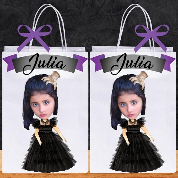 Wandinha com Sua Foto Lembrancinha Sacolinha Personalizada.