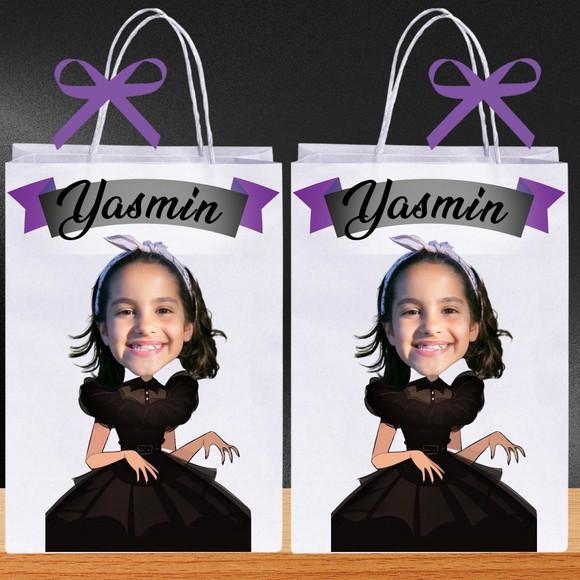 Wandinha com Sua Foto Lembrancinha Sacolinha Personalizada.