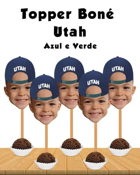 1 Topo de Bolo + 20 Toppers Docinhos + 20 Artes Tubetes