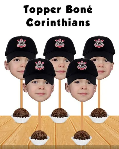 1 Topo de Bolo + 20 Toppers Docinhos + 20 Artes Tubetes