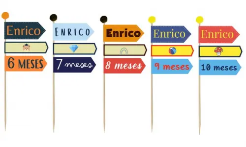 12 Topos para Mesversário Menino Minimalista