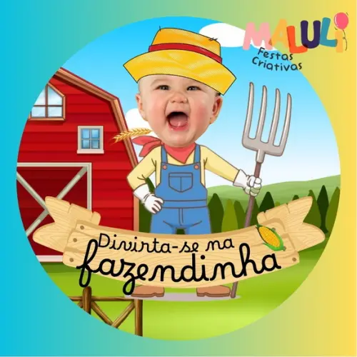 Adesivos Fazendinha com a Sua Foto