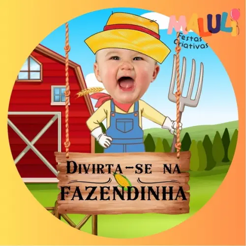 Adesivos Fazendinha com a Sua Foto
