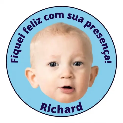 Adesivos Personalizados com a Sua Foto. 24 Unidades.