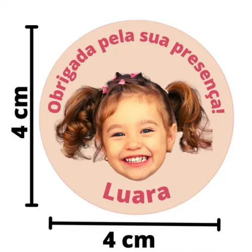 Adesivos Personalizados com a Sua Foto. 24 Unidades.