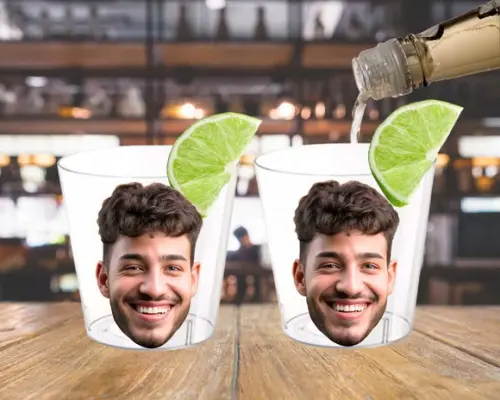 Copo Shot Tequila Despedida de Solteira com Foto Noivo