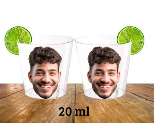 Copo Shot Tequila Despedida de Solteira com Foto Noivo