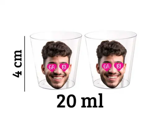 Copo Shot Tequila Despedida de Solteira com Foto Noivo