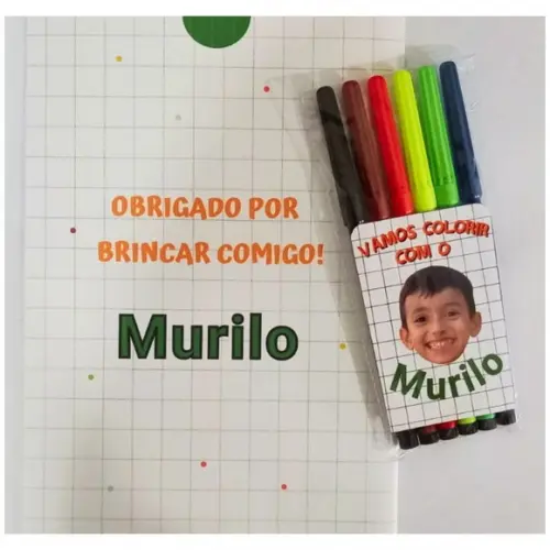 Kit Lembrancinhas Sacolinhas+livro de Atividades+canetinhas