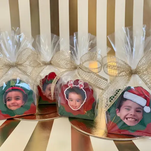 Lembrancinha de Natal Personalizada com Foto + 04 Cookies