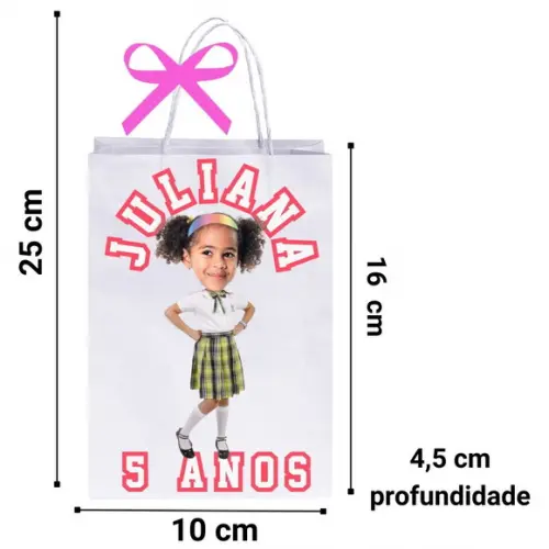 Sacolinhas Carrossel Foto + Nome + Idade