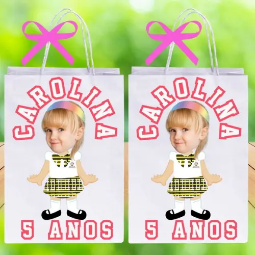 Sacolinhas Carrossel Foto + Nome + Idade