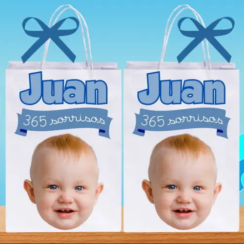 Sacolinhas com Sua Foto 365 Sorrisos para Lembrancinhas