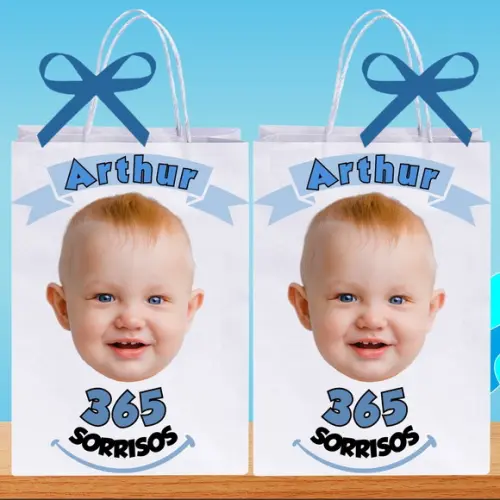 Sacolinhas com Sua Foto 365 Sorrisos para Lembrancinhas
